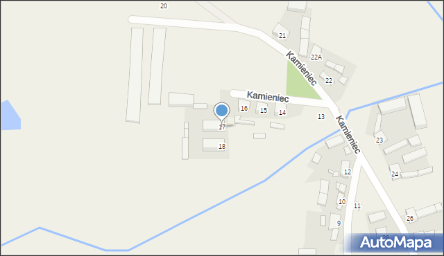 Kamieniec, Kamieniec, 17, mapa Kamieniec