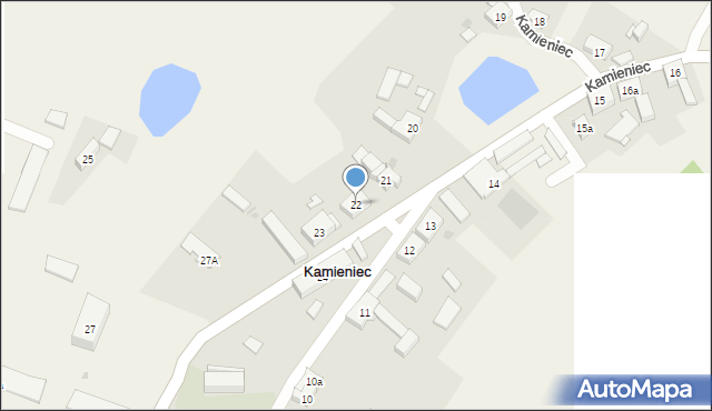 Kamieniec, Kamieniec, 22, mapa Kamieniec