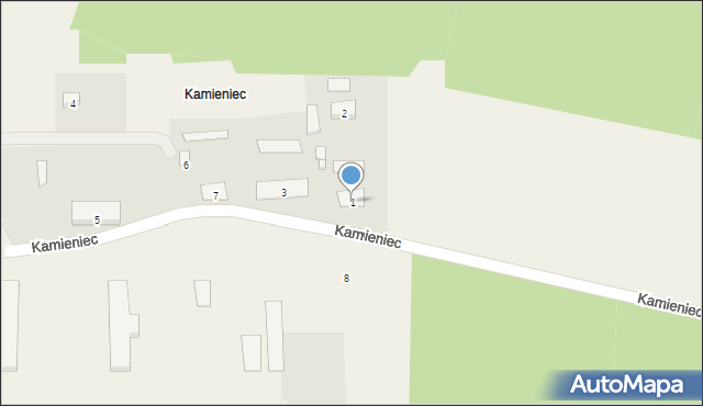 Kamieniec, Kamieniec, 1, mapa Kamieniec