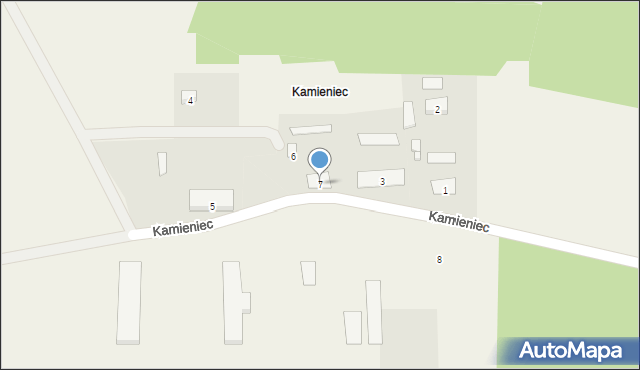 Kamieniec, Kamieniec, 7, mapa Kamieniec