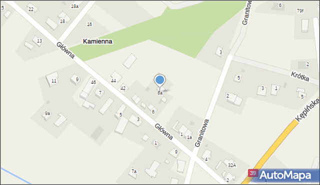 Kamienna, Kamienna, 41A, mapa Kamienna