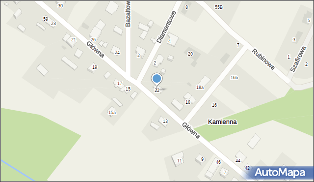 Kamienna, Kamienna, 52, mapa Kamienna