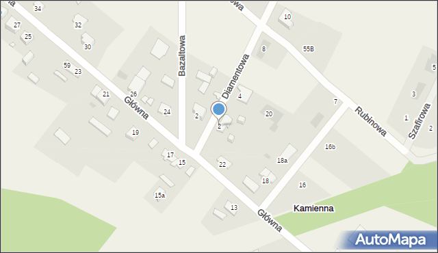 Kamienna, Kamienna, 52D, mapa Kamienna