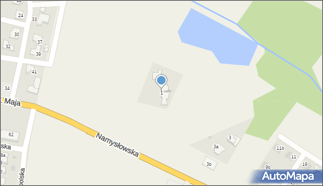 Kamienna, Kamienna, 81, mapa Kamienna