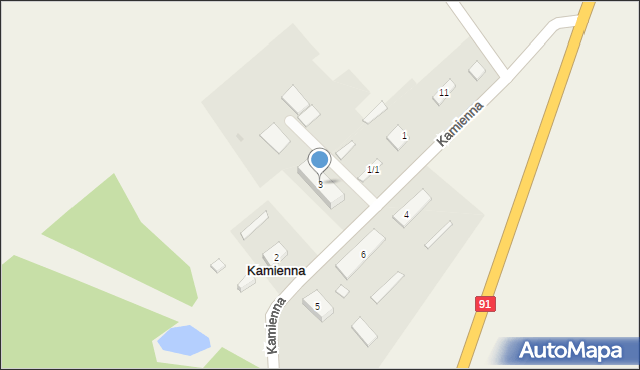 Kamienna, Kamienna, 3, mapa Kamienna