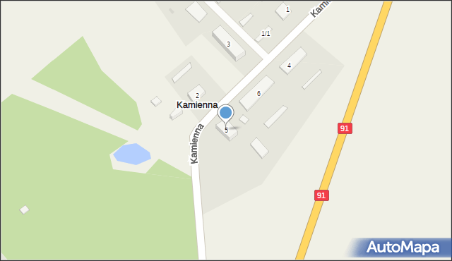 Kamienna, Kamienna, 5, mapa Kamienna