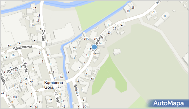 Kamienna Góra, Katowicka, 10, mapa Kamienna Góra