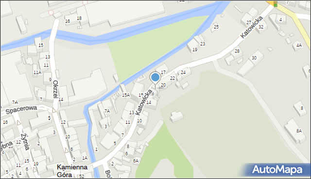 Kamienna Góra, Katowicka, 18, mapa Kamienna Góra