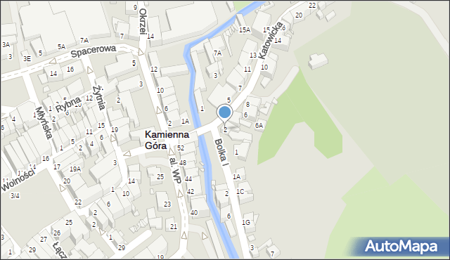 Kamienna Góra, Katowicka, 2, mapa Kamienna Góra