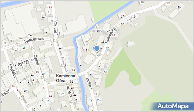 Kamienna Góra, Katowicka, 7, mapa Kamienna Góra