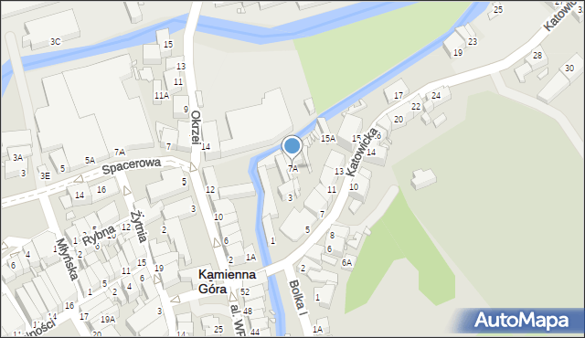 Kamienna Góra, Katowicka, 7A, mapa Kamienna Góra