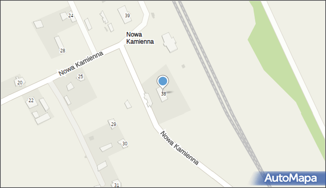 Kamienna Nowa, Kamienna Nowa, 38, mapa Kamienna Nowa