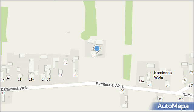 Kamienna Wola, Kamienna Wola, 19A, mapa Kamienna Wola