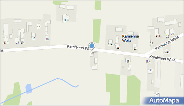 Kamienna Wola, Kamienna Wola, 20, mapa Kamienna Wola