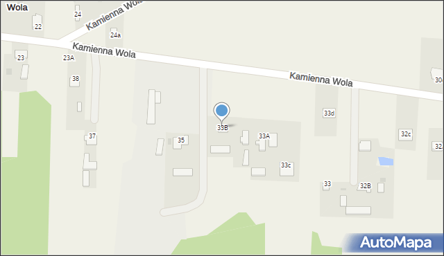 Kamienna Wola, Kamienna Wola, 33B, mapa Kamienna Wola