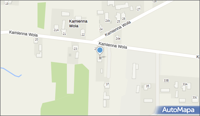 Kamienna Wola, Kamienna Wola, 38, mapa Kamienna Wola