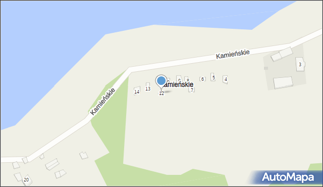 Kamieńskie, Kamieńskie, 12, mapa Kamieńskie