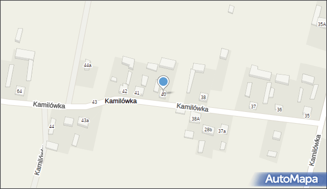 Kamilówka, Kamilówka, 40, mapa Kamilówka