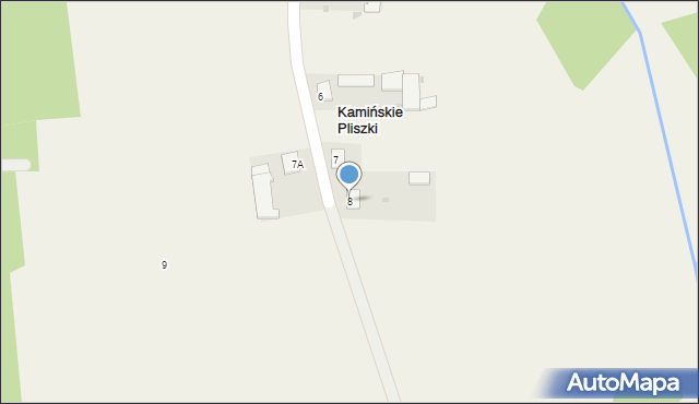 Kamińskie Pliszki, Kamińskie Pliszki, 8, mapa Kamińskie Pliszki