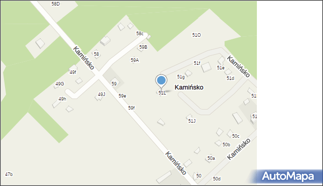 Kamińsko, Kamińsko, 51L, mapa Kamińsko