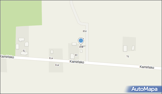 Kamińsko, Kamińsko, 80B, mapa Kamińsko