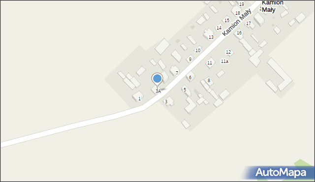 Kamion, Kamion Mały, 3A, mapa Kamion