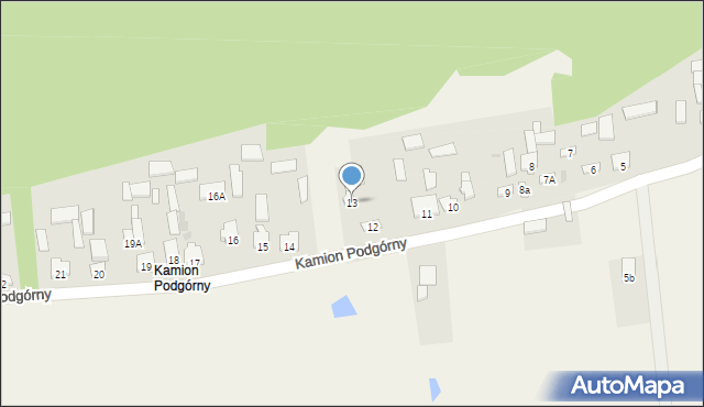 Kamion, Kamion Podgórny, 13, mapa Kamion