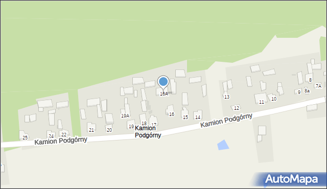 Kamion, Kamion Podgórny, 16A, mapa Kamion