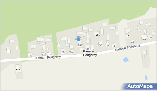 Kamion, Kamion Podgórny, 19A, mapa Kamion