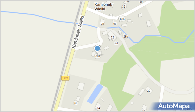 Kamionek Wielki, Kamionek Wielki, 20a, mapa Kamionek Wielki