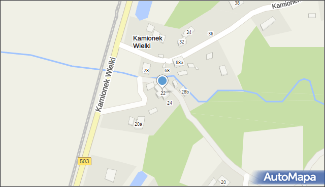 Kamionek Wielki, Kamionek Wielki, 22, mapa Kamionek Wielki