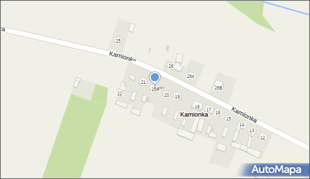 Kamionka, Kamionka, 20A, mapa Kamionka