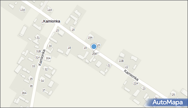 Kamionka, Kamionka, 20A, mapa Kamionka