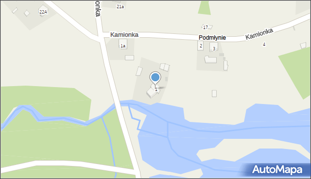 Kamionka, Kamionka, 1, mapa Kamionka