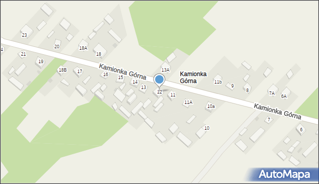 Kamionka Górna, Kamionka Górna, 12, mapa Kamionka Górna