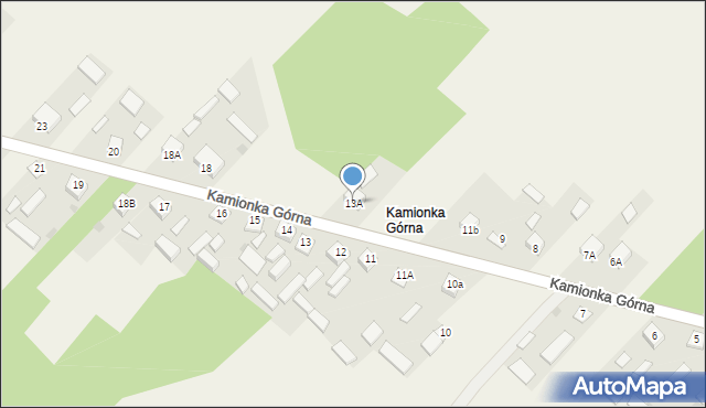 Kamionka Górna, Kamionka Górna, 13A, mapa Kamionka Górna