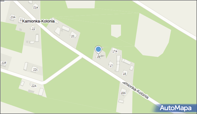 Kamionka-Kolonia, Kamionka-Kolonia, 19, mapa Kamionka-Kolonia