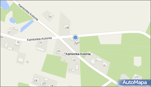 Kamionka-Kolonia, Kamionka-Kolonia, 21a, mapa Kamionka-Kolonia