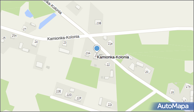 Kamionka-Kolonia, Kamionka-Kolonia, 22b, mapa Kamionka-Kolonia