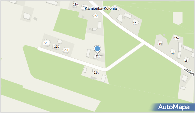 Kamionka-Kolonia, Kamionka-Kolonia, 22c, mapa Kamionka-Kolonia