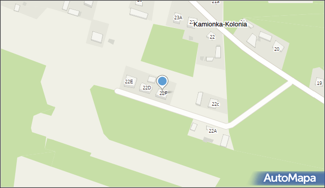 Kamionka-Kolonia, Kamionka-Kolonia, 22F, mapa Kamionka-Kolonia