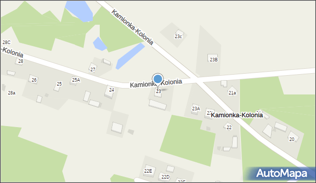 Kamionka-Kolonia, Kamionka-Kolonia, 23, mapa Kamionka-Kolonia