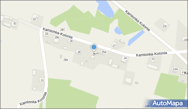 Kamionka-Kolonia, Kamionka-Kolonia, 25, mapa Kamionka-Kolonia