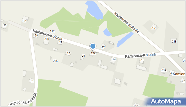 Kamionka-Kolonia, Kamionka-Kolonia, 25A, mapa Kamionka-Kolonia