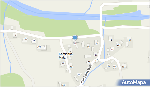 Kamionka Mała, Kamionka Mała, 21, mapa Kamionka Mała