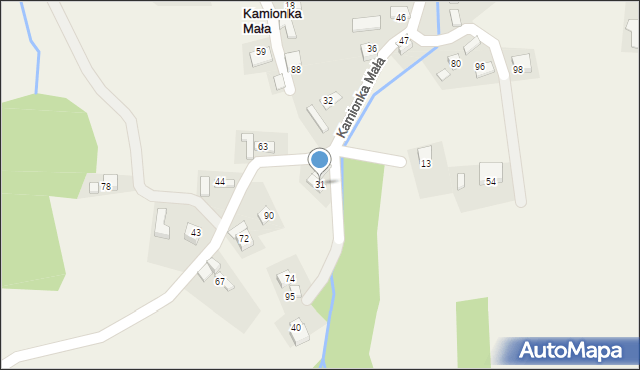 Kamionka Mała, Kamionka Mała, 31, mapa Kamionka Mała