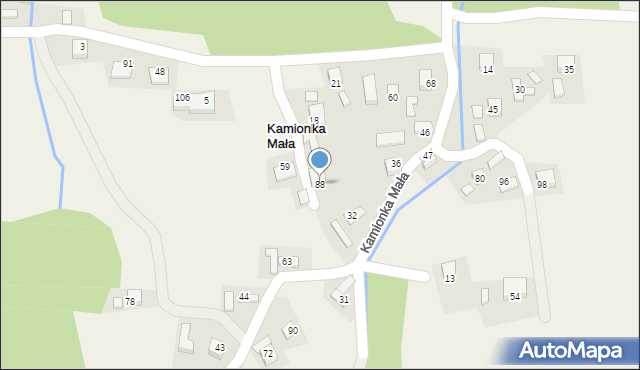 Kamionka Mała, Kamionka Mała, 88, mapa Kamionka Mała