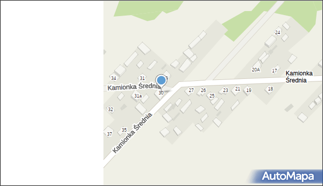 Kamionka Średnia, Kamionka Średnia, 30, mapa Kamionka Średnia