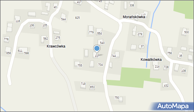 Kamionka Wielka, Kamionka Wielka, 117, mapa Kamionka Wielka