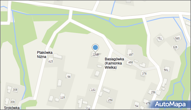 Kamionka Wielka, Kamionka Wielka, 224B, mapa Kamionka Wielka